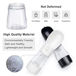   Outdoor-Dog-Water-Bottle-Dispenser-Leak-Proof-Water-Bottle-for-dogs-On-The-Go-with-Food-Container-Multifunctional-Travel-Dog-Water-BottleBlack