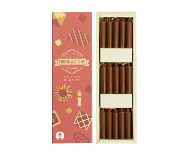 Marukano Murata Chocolate TIME Candle Slim Box, 30 Pieces