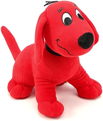 12 Inch Red Plush Dog Toy Stuffed Animals Dog Plushie Doll Sitting Puppy Dog Pillow Kids Boys Girls Birthday Gift Educational Toy (Red)