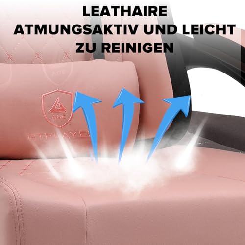 GTPLAYER Gaming Stuhl Ergonomischer Gaming Sessel Schreibtischstuhl mit Stoffoberfläche, Federsitzkissen… – Ansicht 6