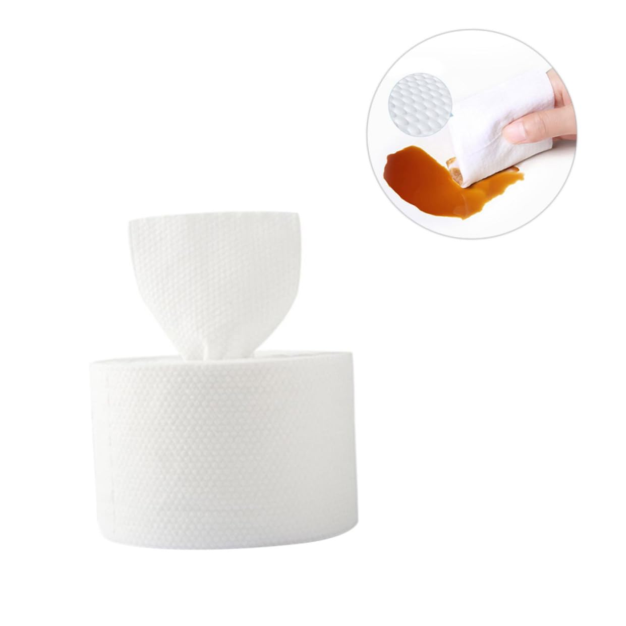 VICASKY 4 Rollen Makeup Entferner Reinigungstücher Trockene Feuchte Tücher Gesichtstuch Reinigen Weiß