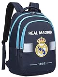 Real Madrid - Mochila escolar 3 compartimentos Real - Colección oficial