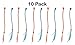 Nylon Braided Hair Extensions With Beads - Braids 11", Hair Clip 1/2" - 10 Pack - Assorted Vibrant Two Tone Colors Braids - For Kids And Adults Hair Accessory, Party Favors, Gift, Prize - By Kidsco