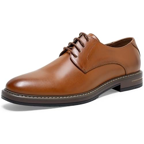 Jousen Men's Dress Shoes Cap Toe Formal Oxfords for Men Business Lace Up Casual Shoes