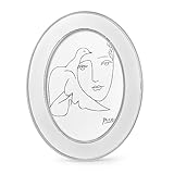 Tamaño perfecto para exhibir: el borde del marco de fotos ovalado es de 6.9 x 8.9 pulgadas, viene con pestañas de fácil apertura en la parte posterior, el marco de apertura trasera es de 5 x 7 pulgadas y el marco de visualización frontal es de 4.5 x 6.5 pulgadas. Tamaño adecuado para decoración del hogar u oficina.