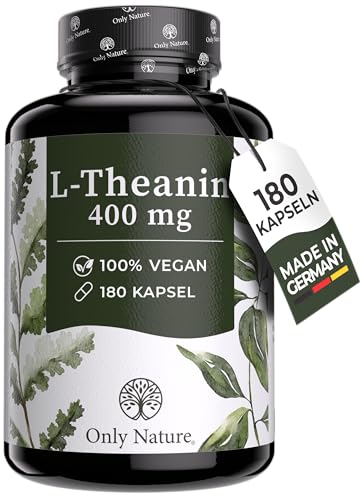 L-Theanin Only Nature 100 mg – 180 Kapseln – Laborgeprüft und Vegan