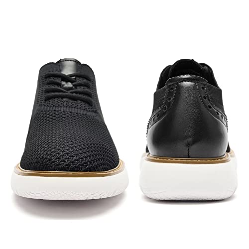 Men's Casual Sneakers Dress Shoes - Comfort Dress Sneakers Mesh Knit Lightweight Breathable Formal Oxford Business Shoes3