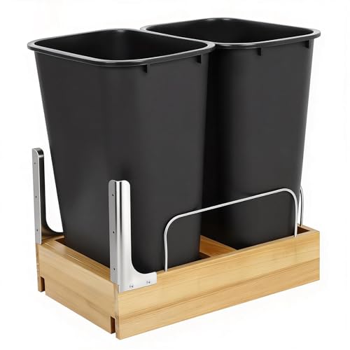 Caneca de basura extra grande extraíble doble 96 Qt para gabinete B21