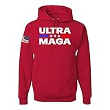 Vintage ULTRA MAGA Classic 80s Pro Trump Republican USA Pride US Flag Sleeve Print Political Unisex...