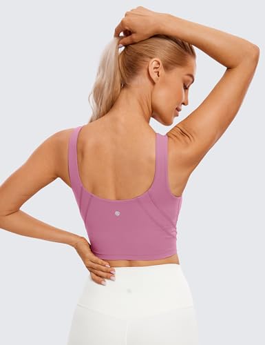Image of CRZ YOGA Womens U Back Sports Bras | Light Support, Removable Pads, Yoga, Extremely Soft, U Back, Wide Straps, for Women