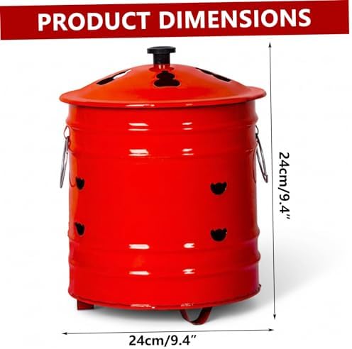 Burn Can for Paper, Indoor Paper Burner with Lid & Handle, High-Temperature Resistant Burn Barrel for Safe and Clean Ritual Use, 9.4 Inch. — view 3