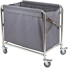 Storage Hand Trucks,Kitchen Movable Trolleys, Foldable Rolling Laundry Cart,Heavy Duty Linen Trolley with Wheels and Durable Detachable Fabric Bags/Gray/87 * 51 * 78Cm