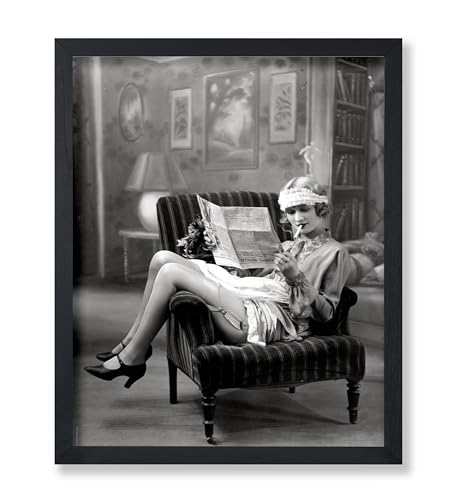 Poster Master Vintage Smoking Flapper Girl Poster - Retro Reading