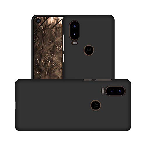 Image of Case Creation for Motorola P40 2019 Back case, Motorola P40 Slim Flexible Smart Look case with 360 Camera All Angle Protection (Pure Black)