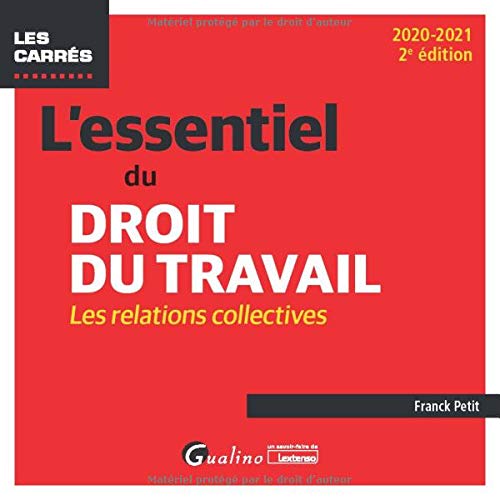 L'essentiel du droit du travail : les relations collectives (2020-2021)