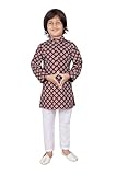 Tathastu Boys Festive Cotton Kurta Pajama Set - KS1886C-10 - Maroon