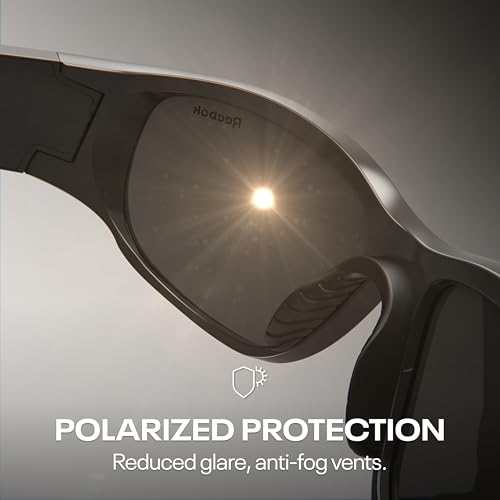 Image of Reebok Nitrous Smart Audio Sunglasses, Gold Mirror Polarized Lens, Unisex, HiFi Bluetooth Sport Glasses with UV Protection - Powered by Lucyd
