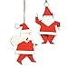 Porcelain Origami Santa - Gift Boxed Festive Hanging Ornament - Assorted Designs, One Selected At Random