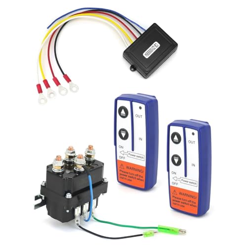 Control Remoto de Cabrestante Inalámbrico 12V 250A Kit Relé para Rutas Todoterreno y Barro