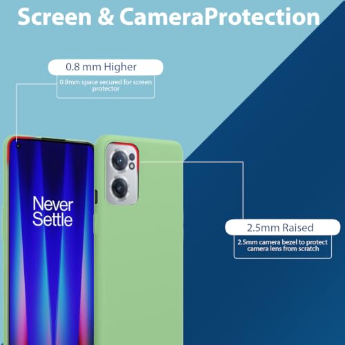 Image of LIRAMARK Liquid Silicone Soft Back Cover Case for OnePlus Nord CE 2 5G / 1+Nord CE 2 5G (Mint Green)
