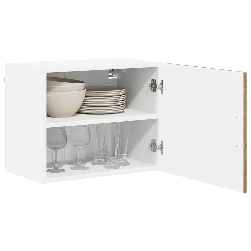 vidaXL Wall Cabinet LUCCA Artisan Oak 50 x 31 x 40 cm Engineered Wood, Modern Kitchen Solutions, Rectangular Wooden Panel, Durable Dishwasher Cover, Appliance Concealer, Space Saver Design — image 1