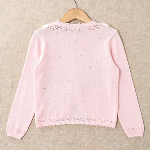 Kids Girls' Long Sleeve Lace Bolero Cardigan Shrug Flower Girl Dress Cover up Applique Outerwear4