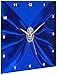 3dRose Royal Blue Velvet Sash with Round Diamond Jewel Look Wall Clock, 15x15