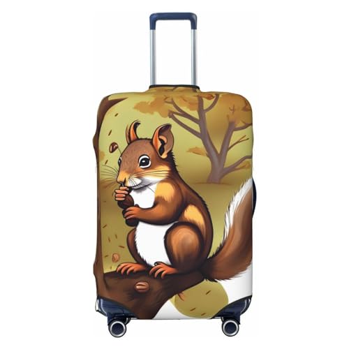 Luggage Suitcase Cover Protector, Printed Nut-eating squirrel Luggage Covers for Suitcase, Baggage Covers Fits 18-32 Inch Luggage