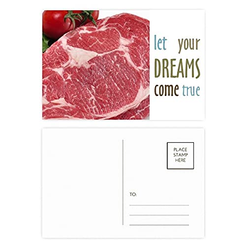 Cartes postales texture viande crue Red Steak : lot de 20 cartes originales Dream Come True