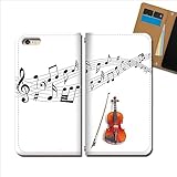 iPhone 15 Pro iPhone15Pro ケース スマホケース 手帳型 ベルトなし 音楽 楽器 楽譜 音符 バイオリン 手帳ケース カバー バンドなし マグネット式 バンドレス 楽器 デザインE eb361020129305