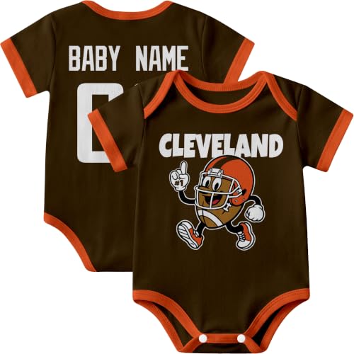Image of KREDE Baby Clothes Custom Short Sleeves for Baby Boy Gifts | Custom Bodysuit with Number Name Gifts for Baby