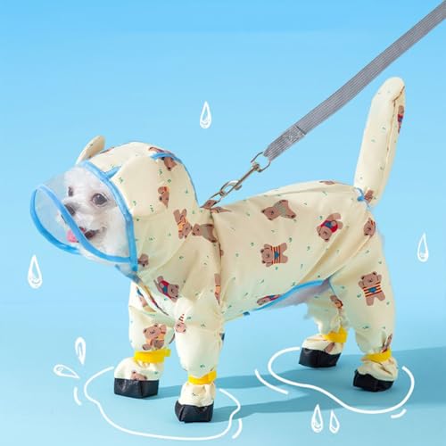 Harikaji Capa de chuva para cães pequenos, capa protetora para os pés, impermeável, para cães, casac