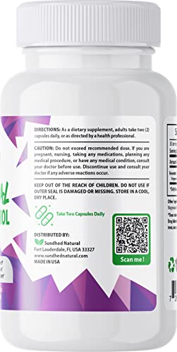 Sundhed Natural Resveratrol - Powerful Antioxidant Supplement Extract For Anti-Aging, Fortifying Immune System, Heart Health And Weight-Loss 1,000Mg - 30 Day Supply #TOP3