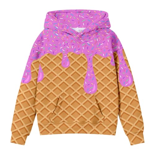 Sweat à capuche adolescente dégradé mode casual vêtement fille