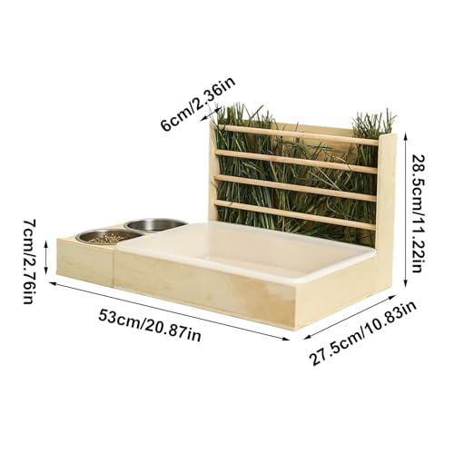 De heno de madera antiderroche para solucionar el desorden en jaulas pequeñas 6