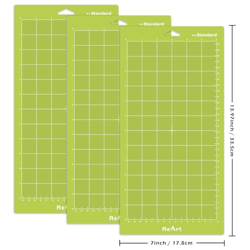 ReArt Standard Grip Adhesive Cutting Mat 6 x 12 Inch For Expression Machine - 3 Pack