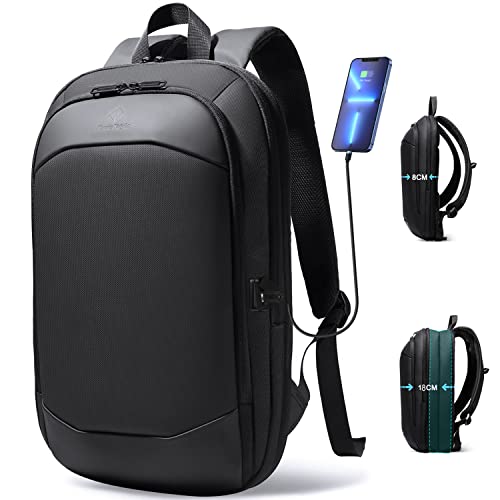 hk Business Backpack for Men, Slim & Expandable Backpack for 17 Inch Laptop