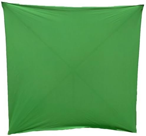 6x6 Chromakey Polyester Cotton Muslin Green Screen (Backdrop ONLY) Wrinkle-Resistant, Stretchable Washable Non-Glossy Fabric for Photography, Blogger, Gamer, Model