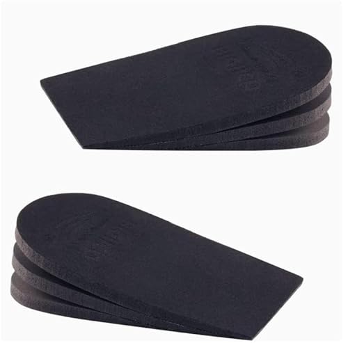 Adjustable Heel Lifts for Shoes, Height Increase Insoles for Achilles Tendonitis, Heel Pain, Leg Length Discrepancy Shoe Lifts for Men, Women 1/4" Thick (Large (1Pair), Black)