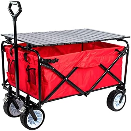 Trolleys, Outdoor Foldiutility Wagon Heavy Duty Foldiwagon Cart, Utility Garden Cart with Tabletop, Campitrolley on Wheels Hand Cart, Load-Bea100Kg/220Lbs/Style 3