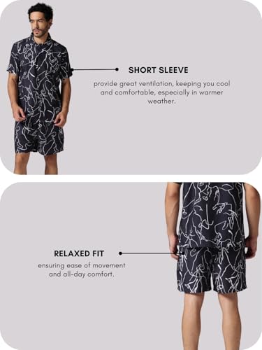 Image of DHRUVI TRENDZ Men Lycra Co-Ord Set