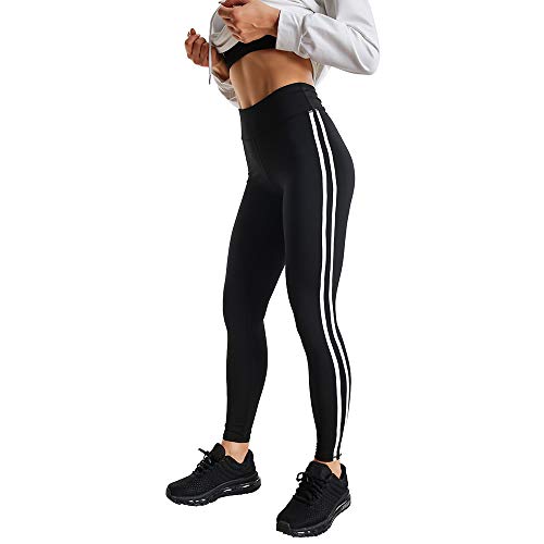 Lesubuy Wide Waistband Full Length High Waisted Compression Gym Athletic Exercise Leggings Workout for Women XS-XL¡­