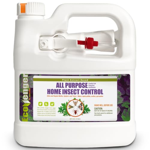 EcoVenger All Purpose Home Insect Control 1-2 Gallon with Trigger Sprayer, for Fleas, Fruit Flies, Gnats, Moths, Roaches, Spiders, Fast Kill
