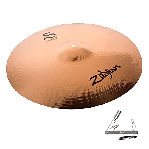 Avedis Zildjian Company ZILDJIAN S20MR 20-INCH S FAMILY MEDIUM RIDE CYMBAL W/ BRIGHT SOUND - BRILLIANT With ZKEY