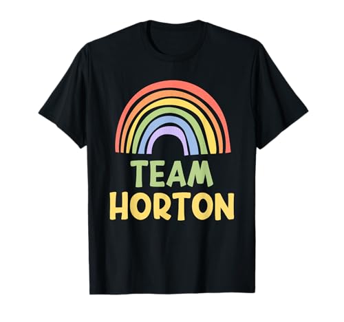 Happy Colorful Team Horton Rainbow Pride Green Yellow Camiseta