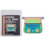 Replacement Blades Compatible with BaByliss PRO Barberology Trimmer Blade,Zero-Gapped Replacement Trimmer Blade Compatible with BaBylissPRO FX787 & FX726 Trimme (7 Colorful-001)