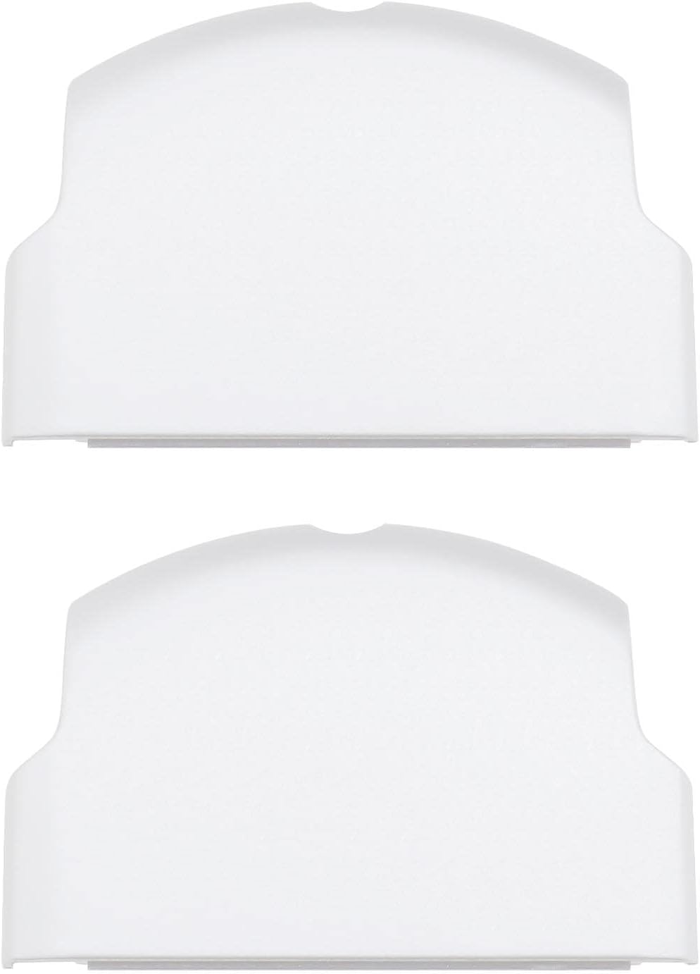 eMagTech 2PCS Replacement Battery Door Covers Cases Protectors Compatible with SONY PSP 2000 2003 2004 3000 3003 3004 White Plastic Console Accessories