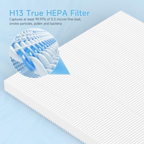 Image of 3 Pack HAP603 Replacement Filter Compatible with ECOSELF HAP603 / HAP603WF Air Purifier, 3-in-1 H13 True HEPA Filter with Activated Carbon, # RFHAP603, White
