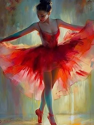 Kits de pintura de diamantes 5D por números para adultos, pintura de bailarina Diymood con diamantes, arte de taladro completo, decoración de pared, manualidades, 30 x 40 cm
