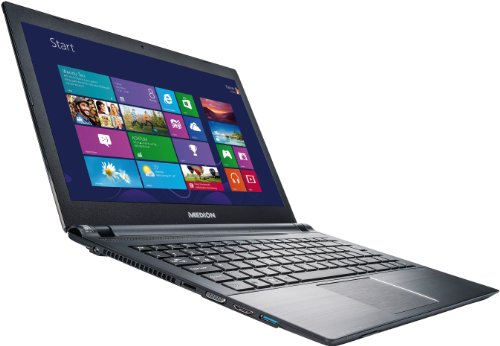 Medion Akoya S4215 35,6 cm (14 Zoll) Ultrabook (Intel Core i5-3317U, 1,7GHz, 8GB RAM, 750GB HDD, 32GB mSATA SSD, Intel HD, DVD, Win 8) schwarz/silber – Bild 3